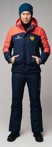 Nordski Mount теплый лыжный костюм мужской blue-red