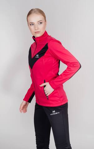 УЦЕНКА-Женская утепленная разминочная куртка Nordski Base pink