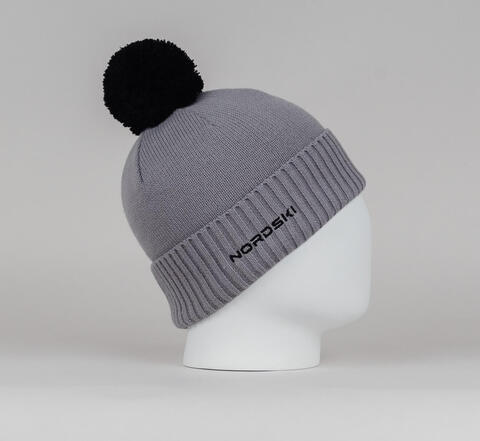Шапка с помпоном Nordski Street grey
