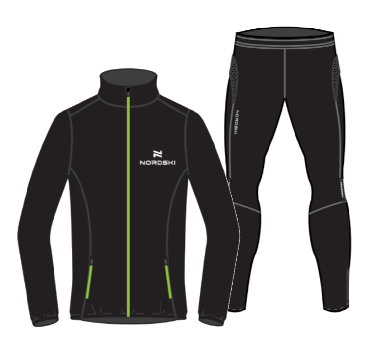 Nordski Jr Motion Premium беговой костюм детский Black-Yellow - 15