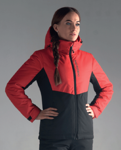 Nordski Montana утепленная куртка женская красная-черная