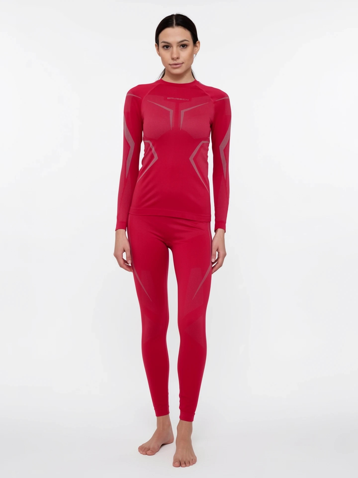 Женский комплект термобелья Brubeck Dry малиновый-серый