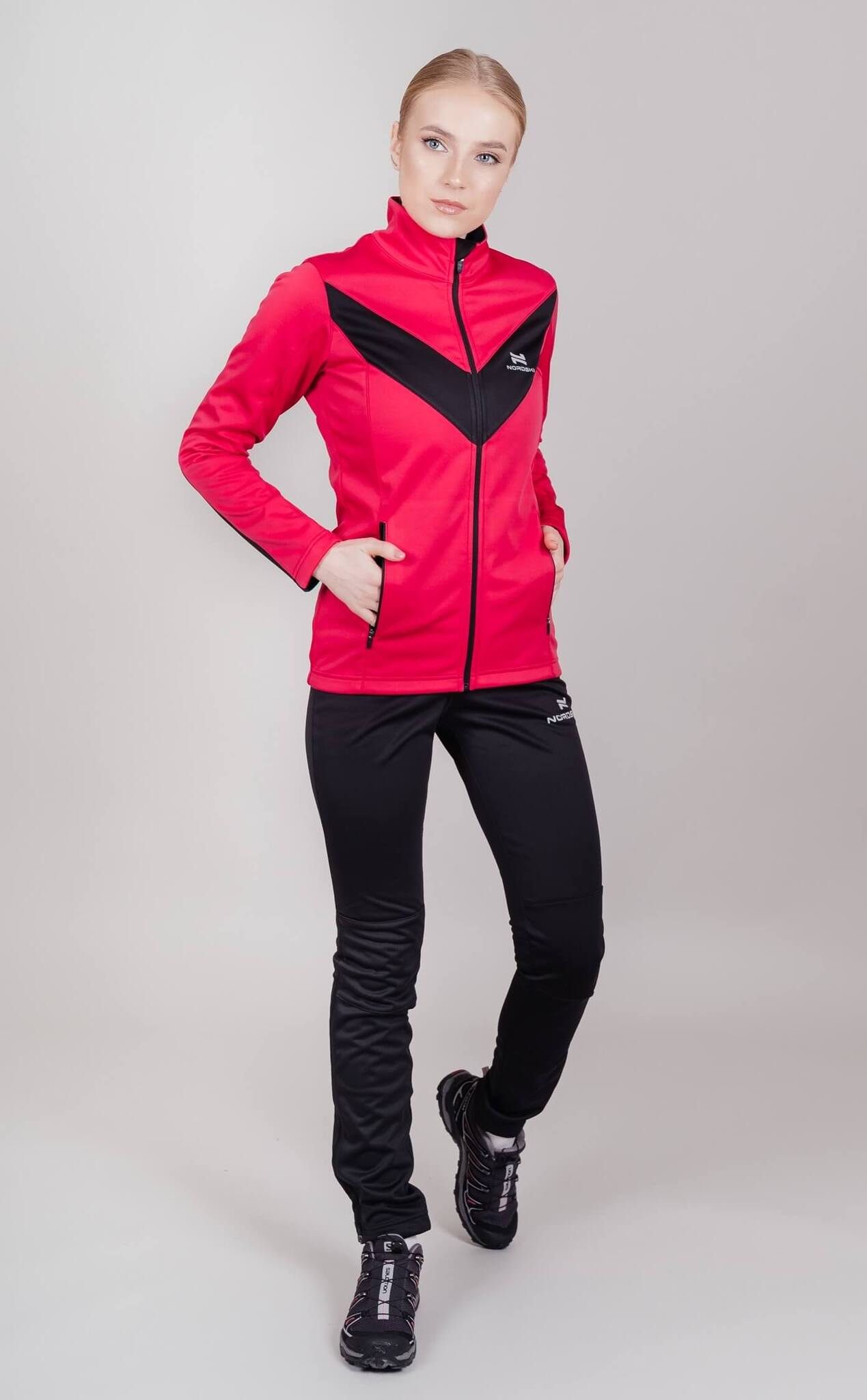 УЦЕНКА-Женская утепленная разминочная куртка Nordski Base pink - 8