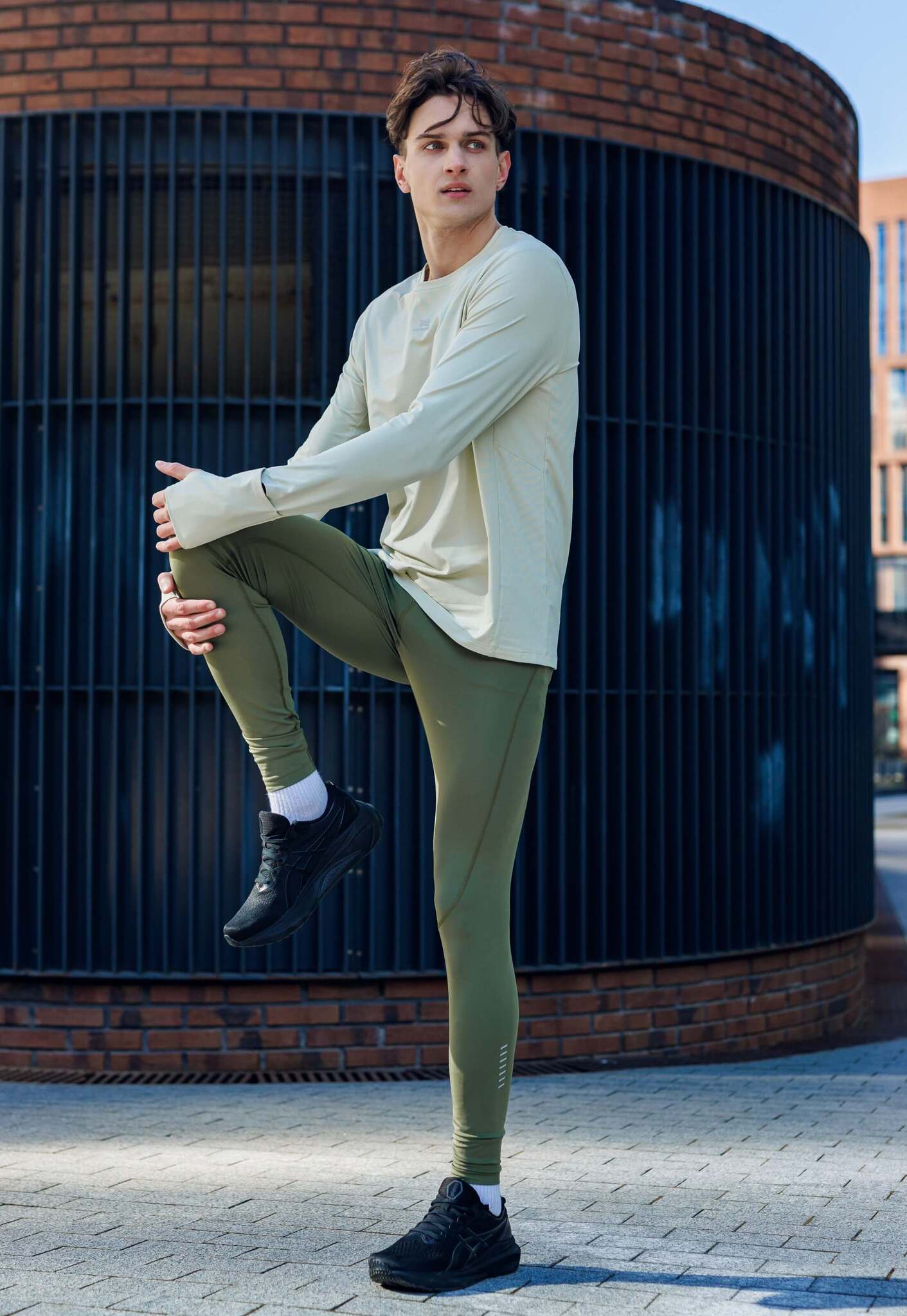 Мужской спортивный лонгслив Nordski RunTech smoky green - 17