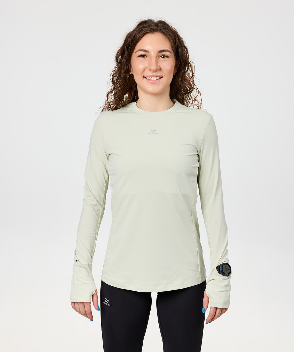 Женский спортивный лонгслив Nordski RunTech smoky green - 2