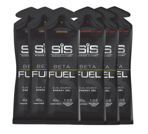 Набор высокоуглеводных гелей SIS Beta Fuel 60 мл клубника-лайм-апельсин 6 шт