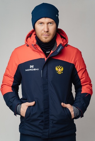 Nordski Mount теплый лыжный костюм мужской blue-red