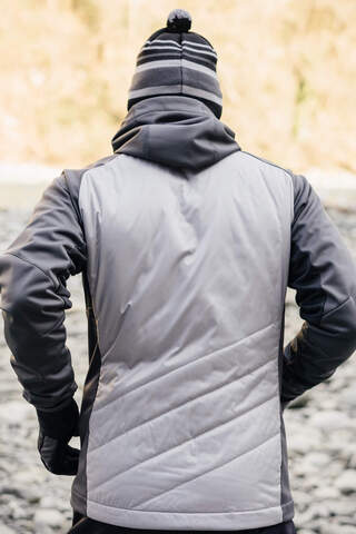 УЦЕНКА-Мужская тренировочная куртка с капюшоном Nordski Hybrid Hood grey