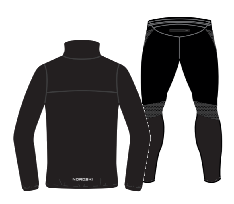 Nordski Jr Motion Premium беговой костюм детский Black-Yellow - 16