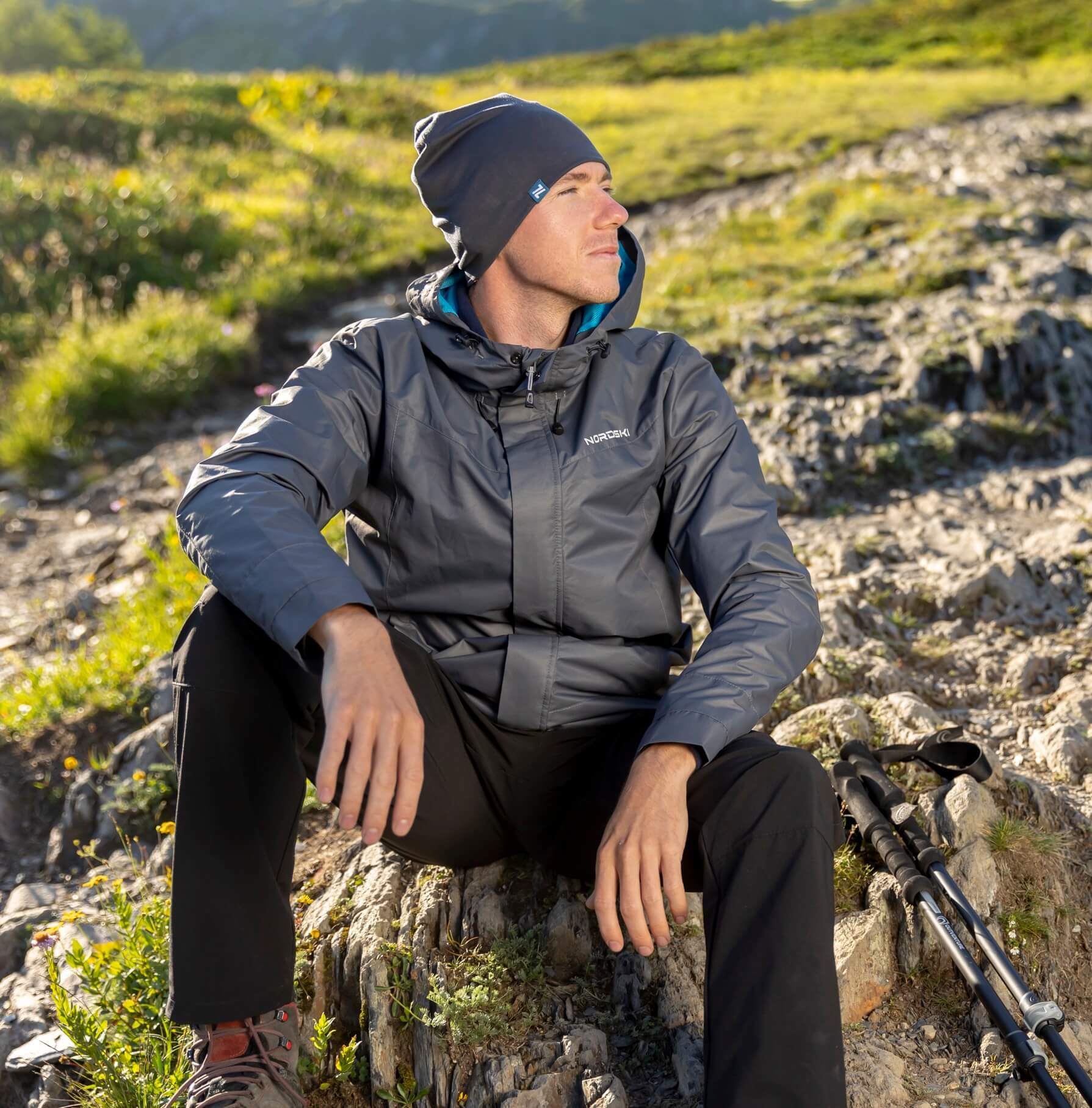 УЦЕНКА-Мужская ветрозащитная куртка Nordski Storm asphalt