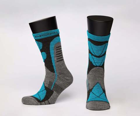 Термоноски Nordski Wool light blue-black