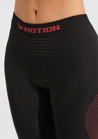 V-MOTION Alpinesports женское термобелье комплект черный-красный