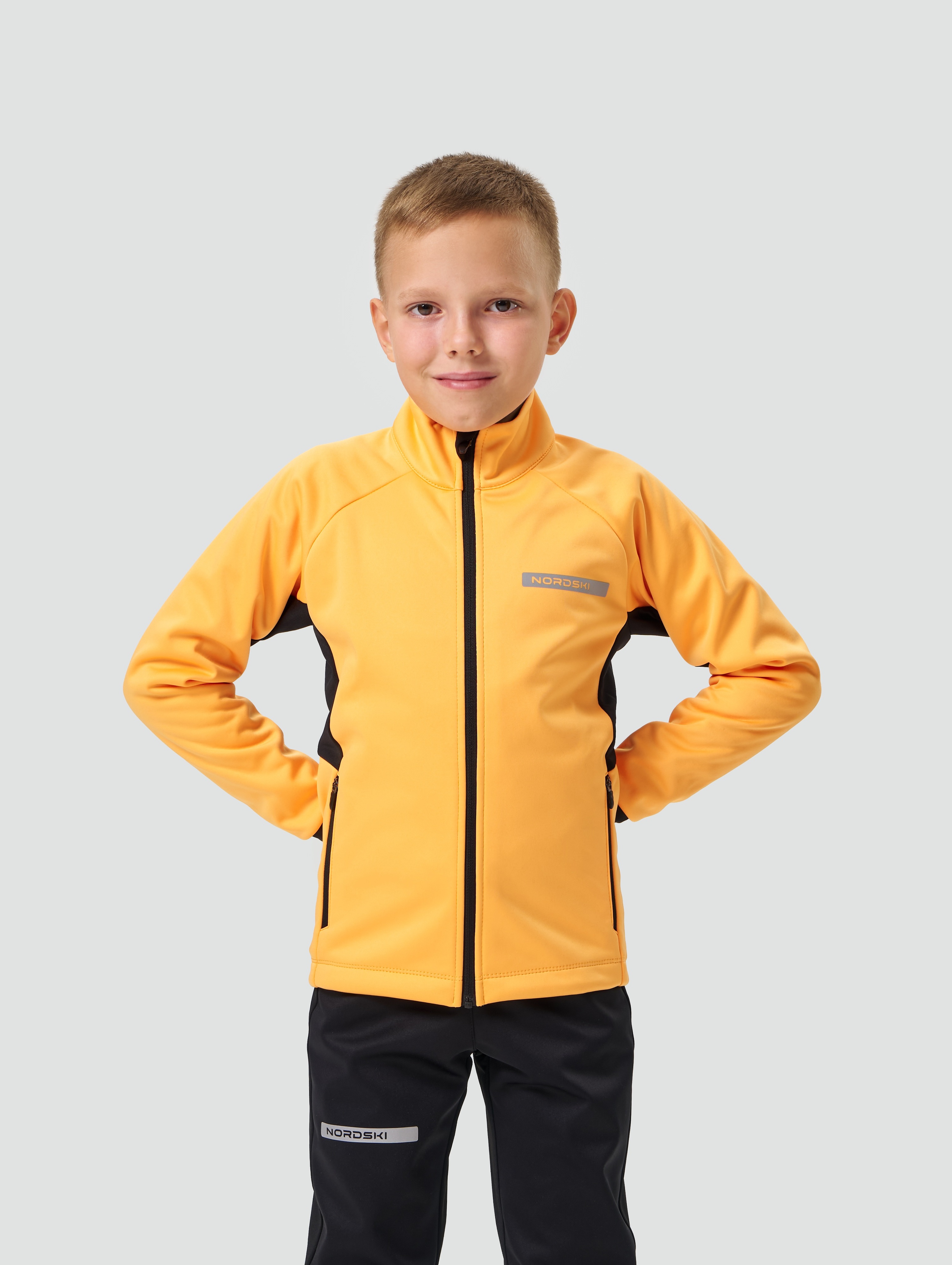 Детская лыжная куртка Nordski Jr. Core orange-black - 2