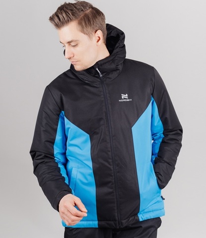 Теплая прогулочная куртка мужская Nordski Base black-blue