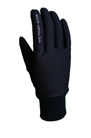 Утепленные гоночные перчатки Victory Code Race черные