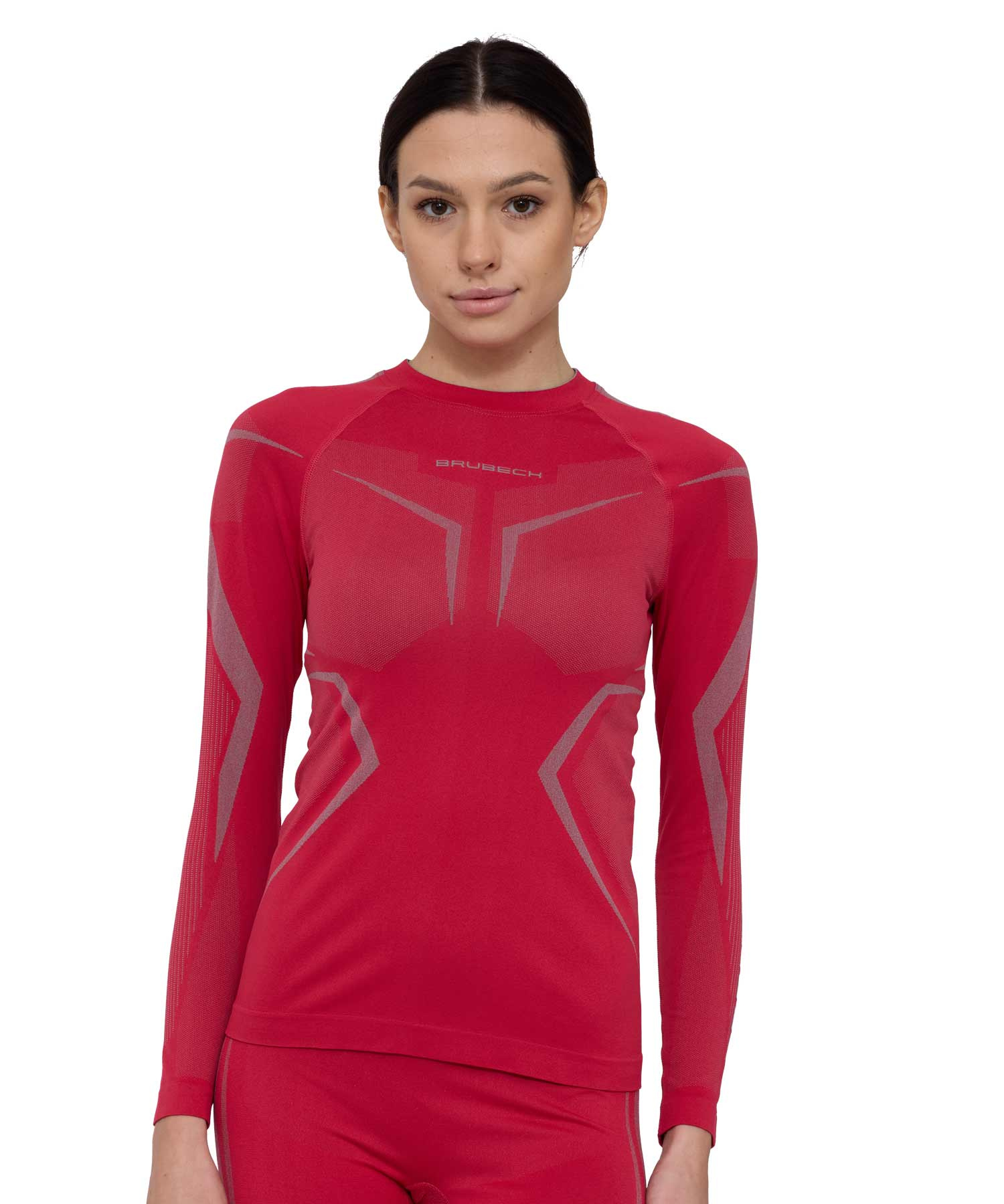 Женский комплект термобелья Brubeck Dry малиновый-серый - 4