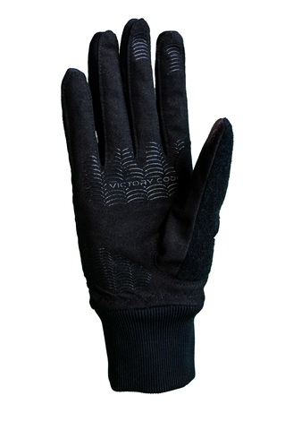 Утепленные гоночные перчатки Victory Code Race черные