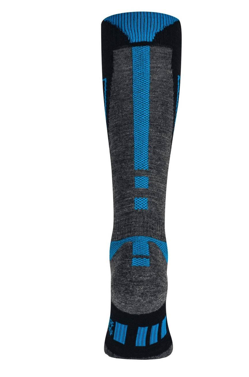 Мужские термоноски гольфы Brubeck Snow Force Light серые-синие - 3