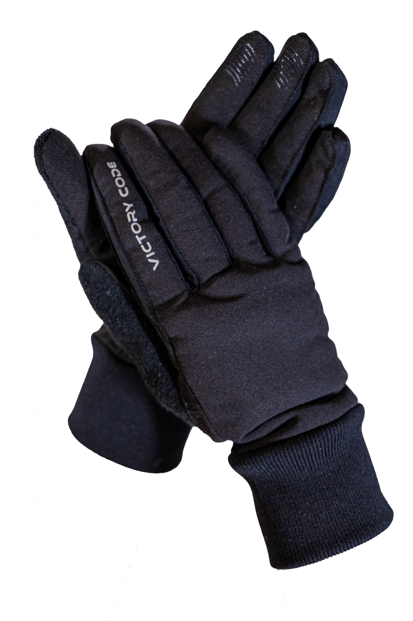 Утепленные гоночные перчатки Victory Code Race черные