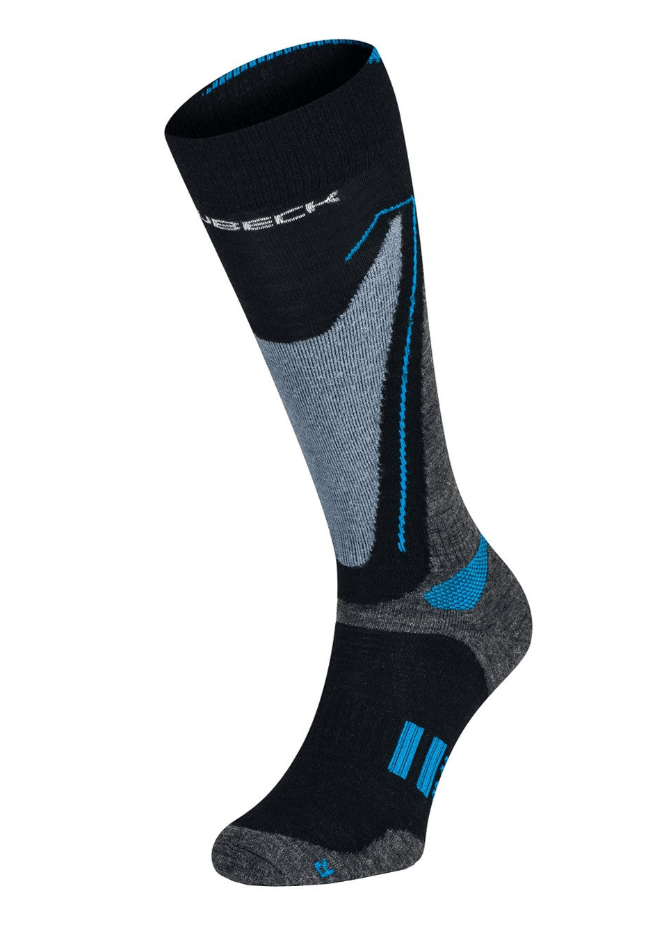 Мужские термоноски гольфы Brubeck Snow Force Light серые-синие