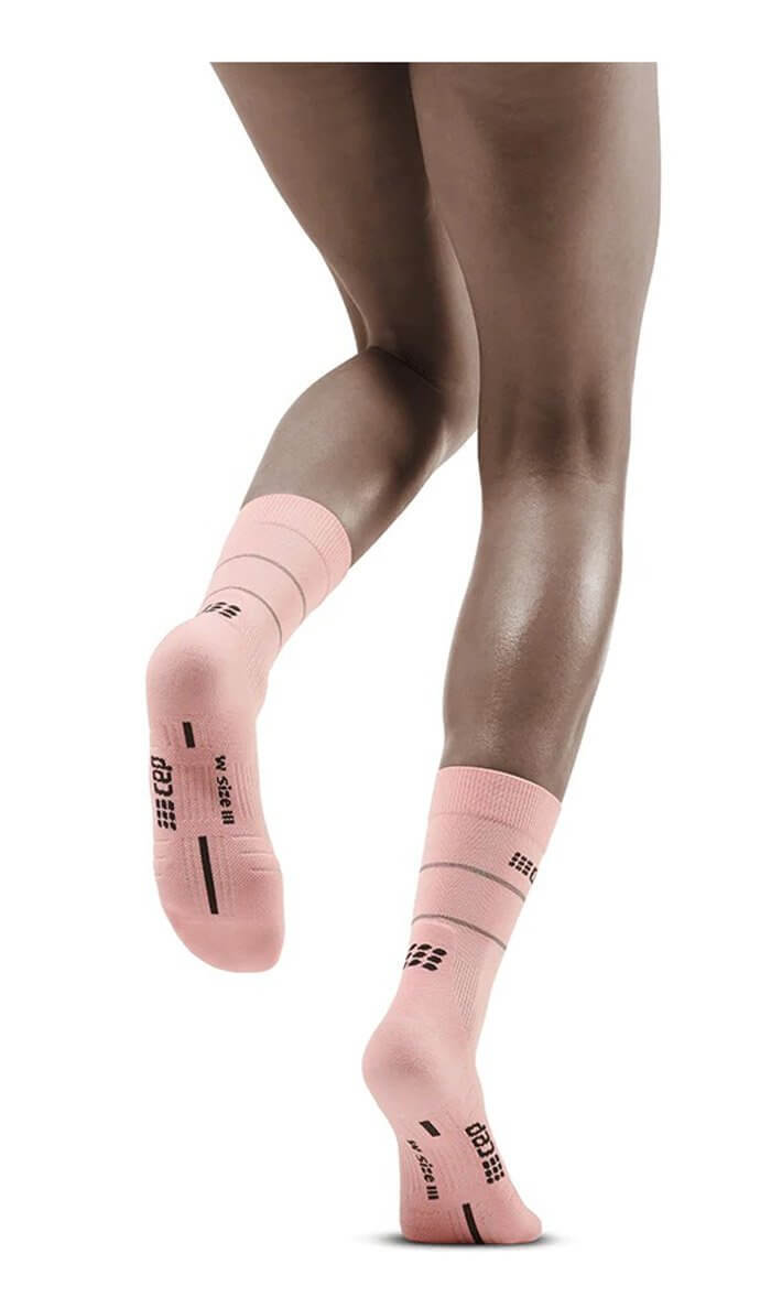 Женские компрессионные носки CEP Reflective розовые - 7