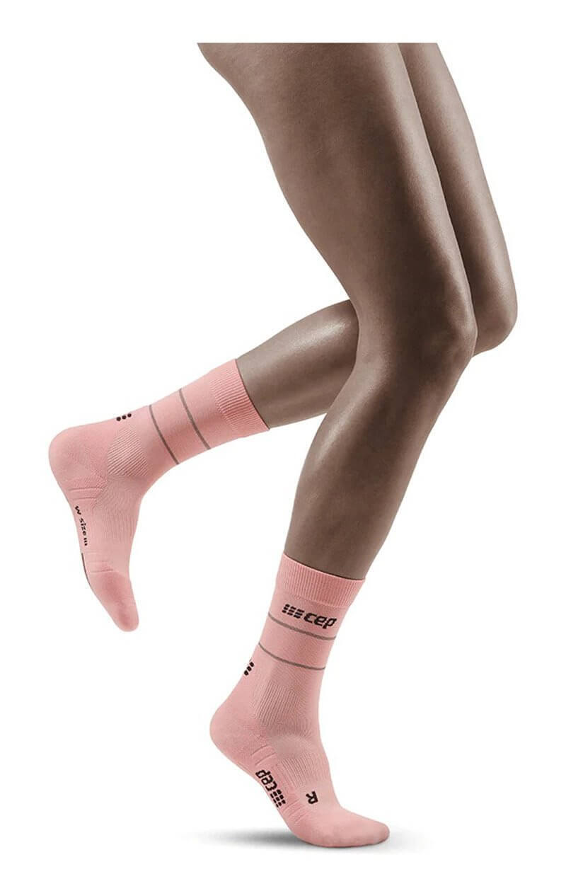 Женские компрессионные носки CEP Reflective розовые - 6