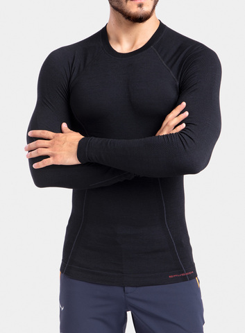 Термобелье мужское Brubeck Active Wool рубашка черная