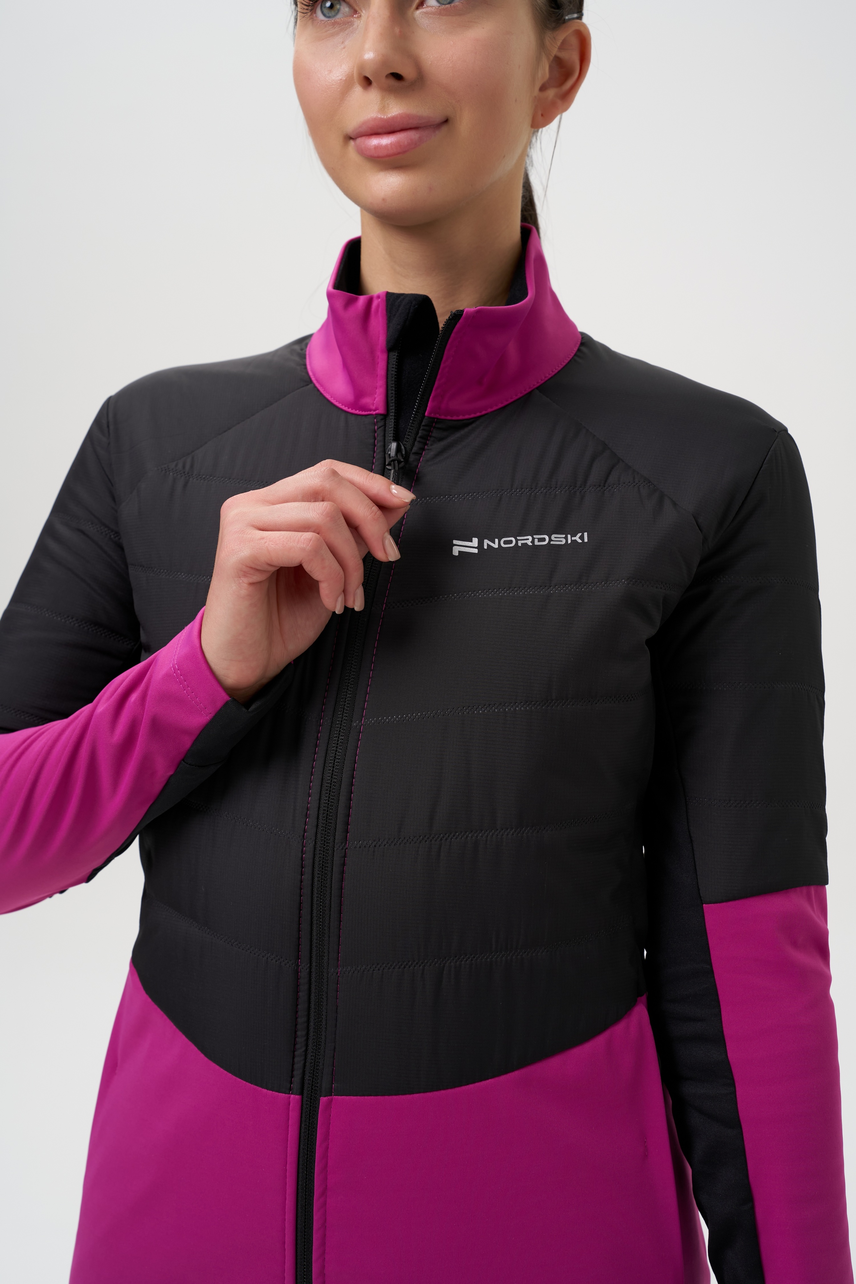 Женский костюм для лыж и бега зимой Nordski Hybrid Pro 2.0 fuchsia-black - 9