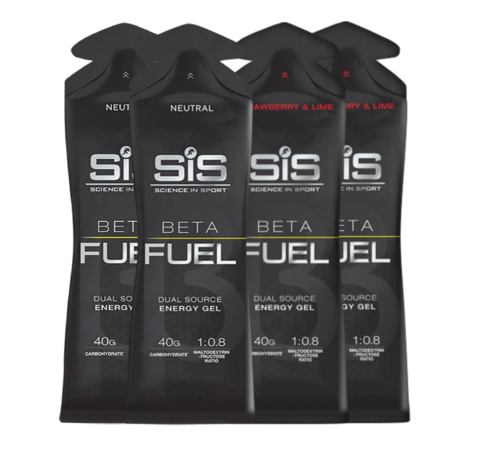 Набор высокоуглеводных гелей SIS Beta Fuel 60 мл клубника-лайм-нейтральный 4 шт