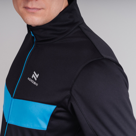Мужской утепленный лыжный костюм Nordski Base black-blue