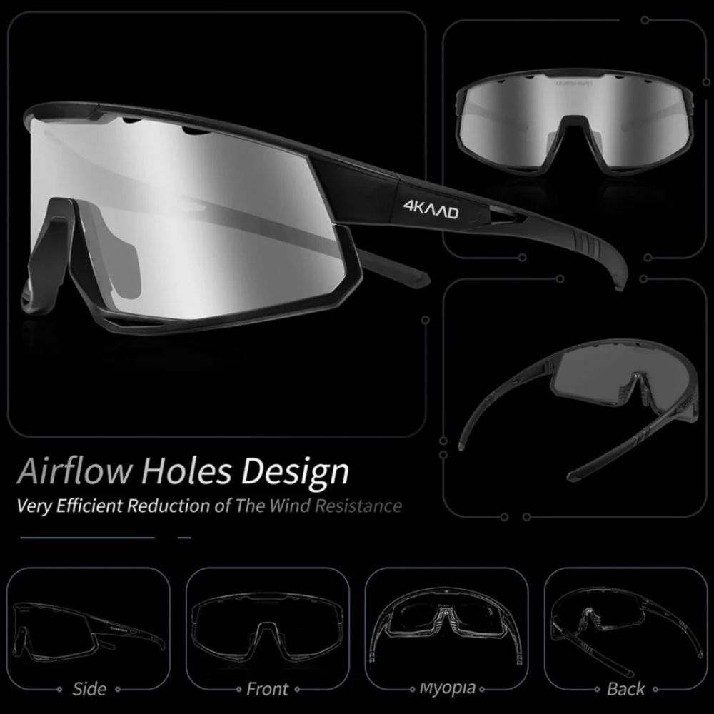 Спортивные гоночные очки 4KAAD Mirador white-red - 6