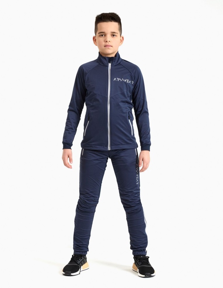 Детская лыжная куртка Arswear Softshell Base Kids темно-синяя - 7