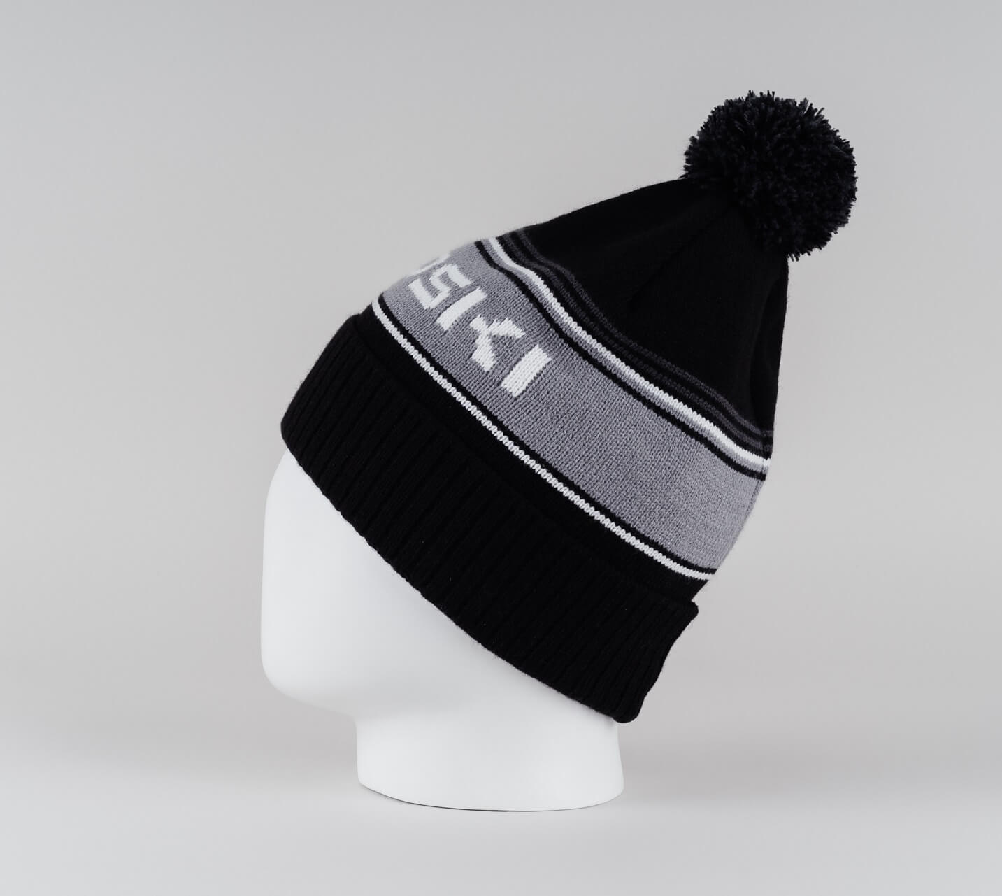 Теплая шапка Nordski Stripe black-grey