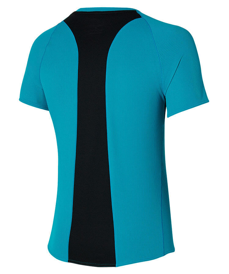 Мужская беговая футболка Mizuno DryAeroFlow Tee синяя - 2