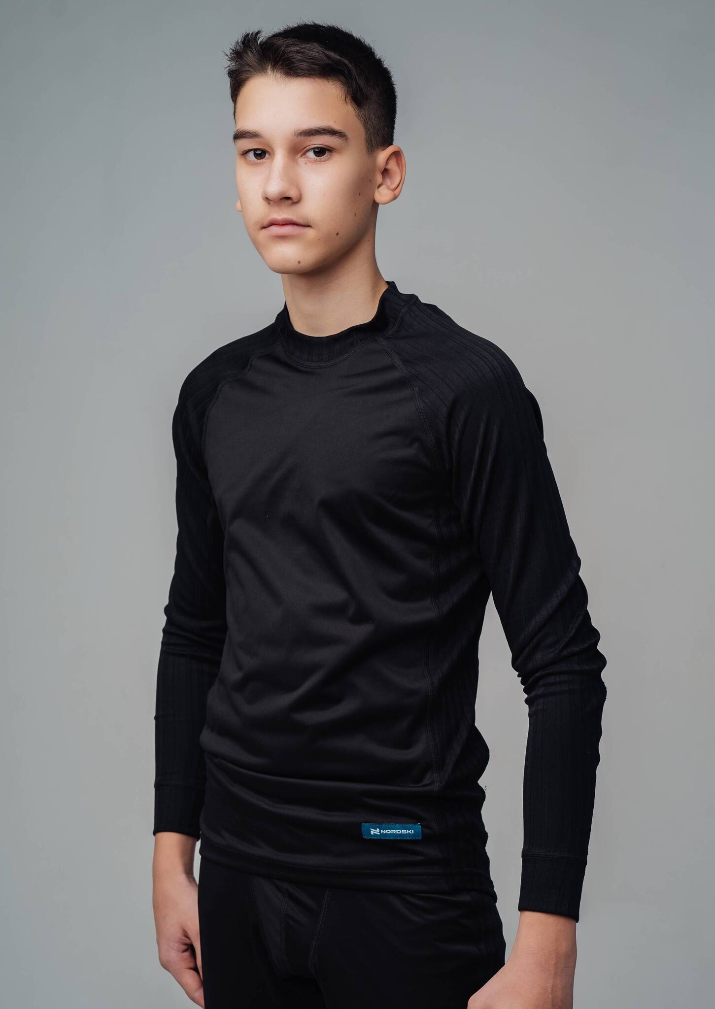 Nordski Active PRO WS детский комплект ветрозащитного термобелья черный - 3