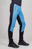 Мужские тренировочные лыжные брюки Nordski Hybrid Warm light blue-black - 2