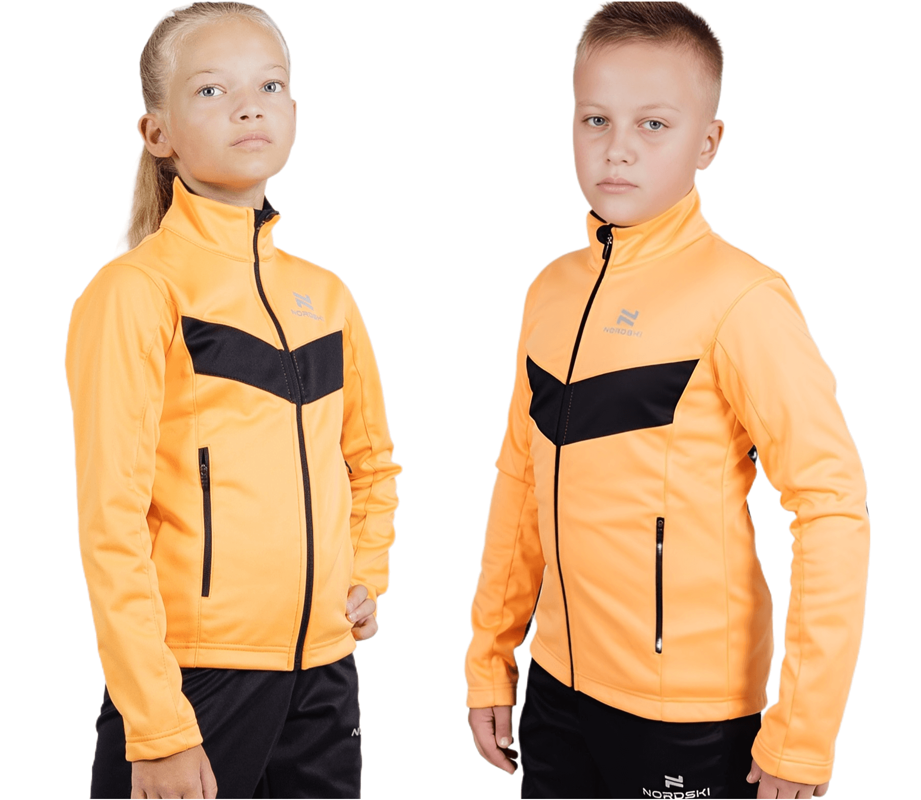 Детская утепленная разминочная куртка Nordski Jr Base orange