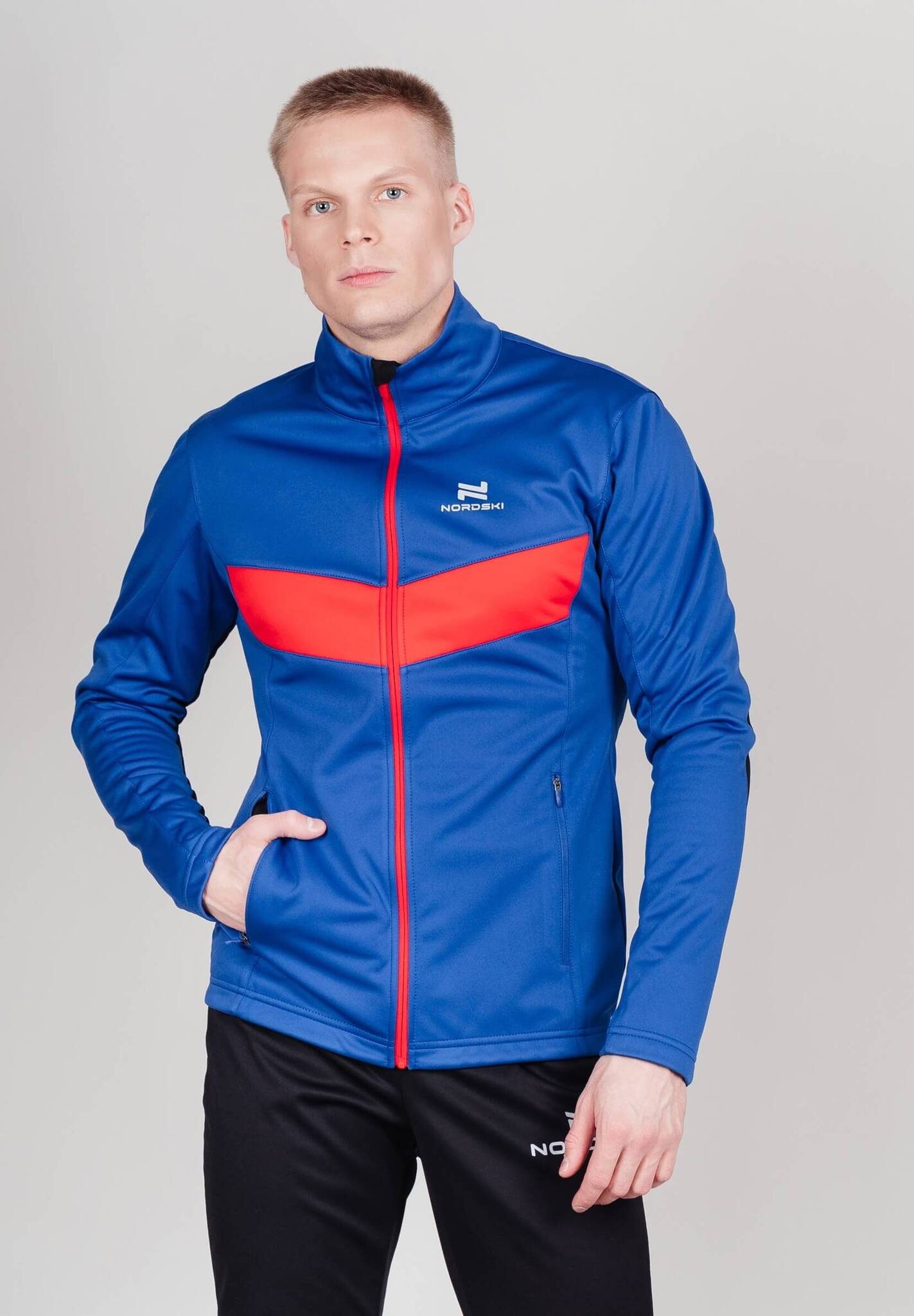 Мужской утепленный разминочный костюм Nordski Base patriot-black - 3