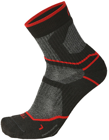 Спортивные носки средней высоты Mico Extra Dry Trek черные-красные