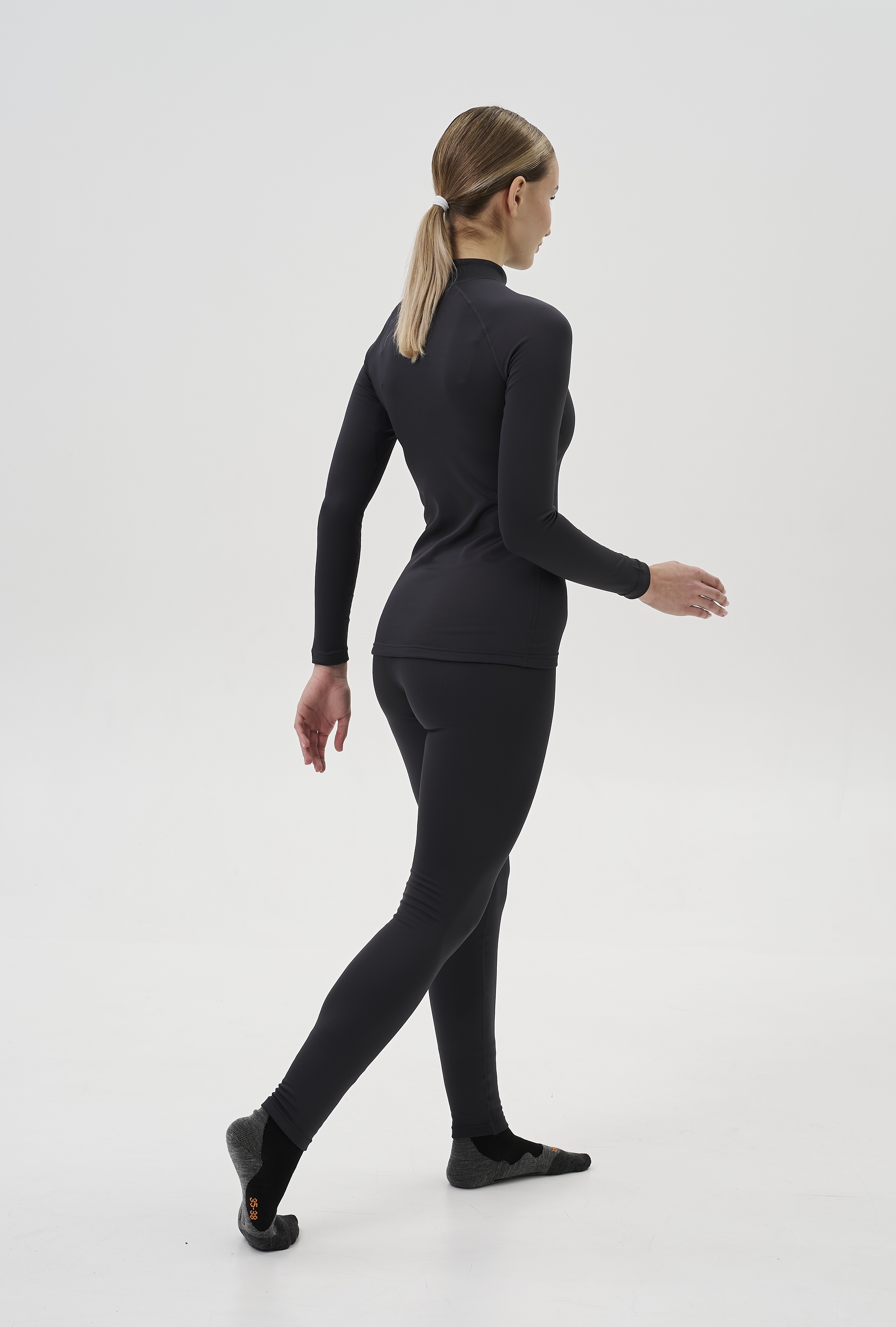 Женский спортивный термолонгслив Nordski Intense Half Zip grey - 13