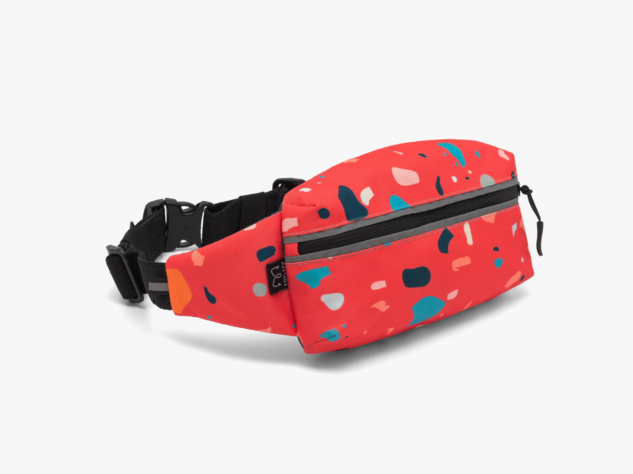 Поясная сумка для бега Enklepp Marathon Waist Bag red terrazzo - 2