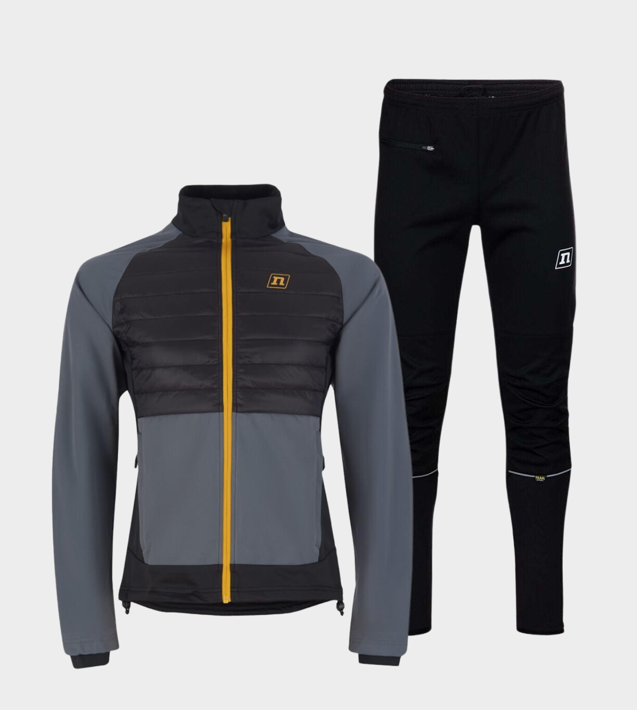 Мужской лыжный костюм Noname Hybrid 22 Elite black-grey