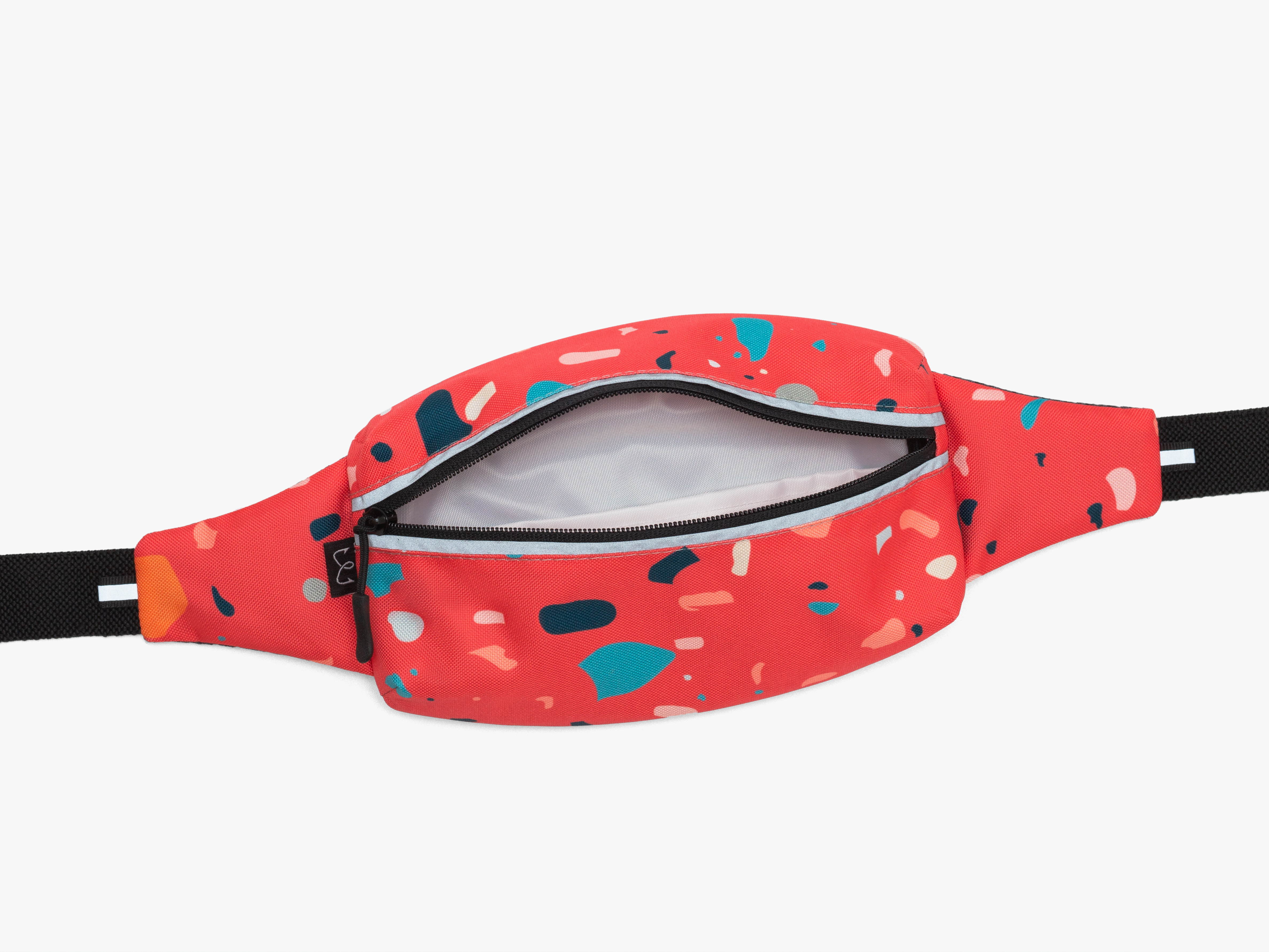 Поясная сумка для бега Enklepp Marathon Waist Bag red terrazzo - 4