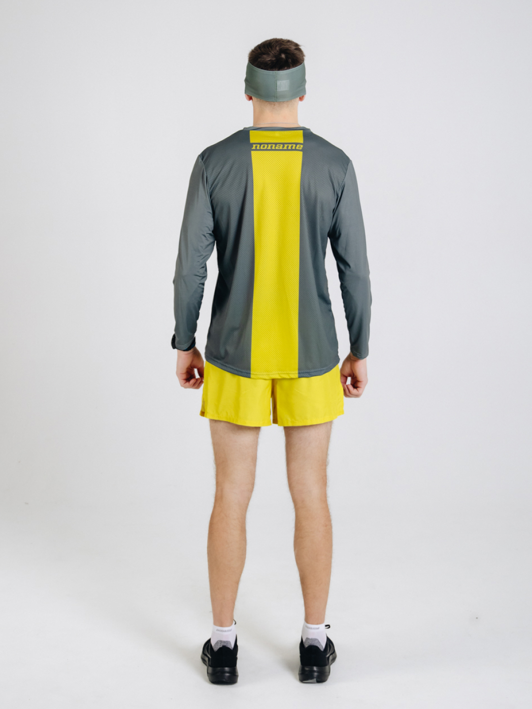 Тренировочный лонгслив Noname Miler LS UX 25 grey-yellow - 8