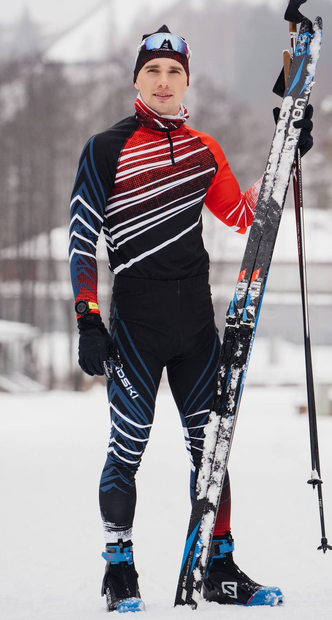 Лыжный гоночный костюм Nordski Pro унисекс black-red