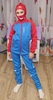 Nordski Jr Premium разминочный лыжный костюм детский blue-red